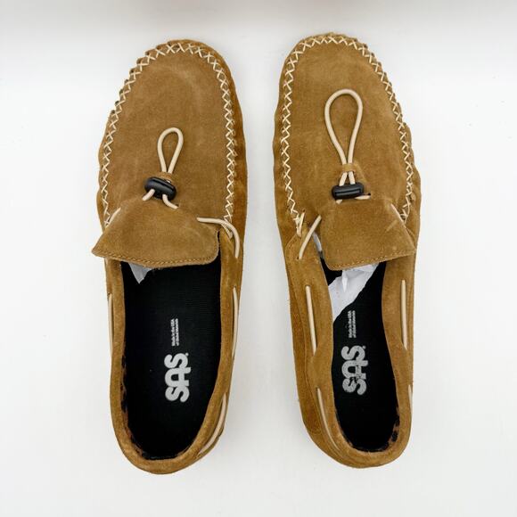SAS Womens Running Late-X Loafers US 10.5 M EU 42 Tan Leather Slip On NIB - Picture 10 of 12